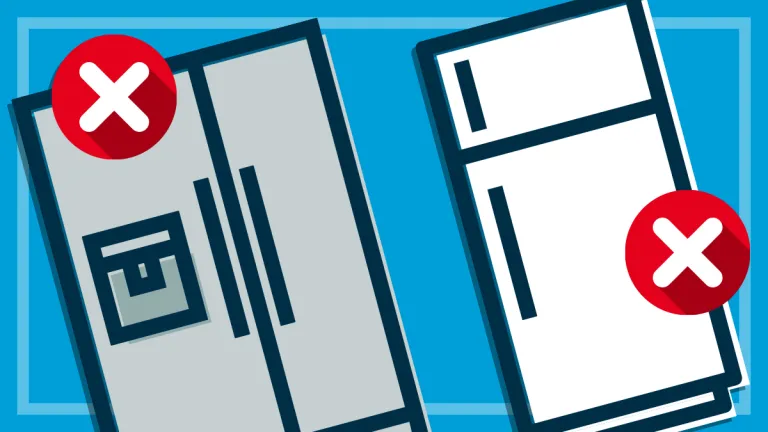 illustration of two fridges with crosses